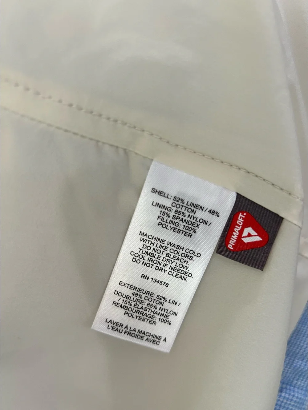 Vineyard Vines men’s Linen cotton Dorset Vest XL blue quilted insulated NWT